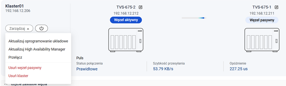 Zarządzanie HA