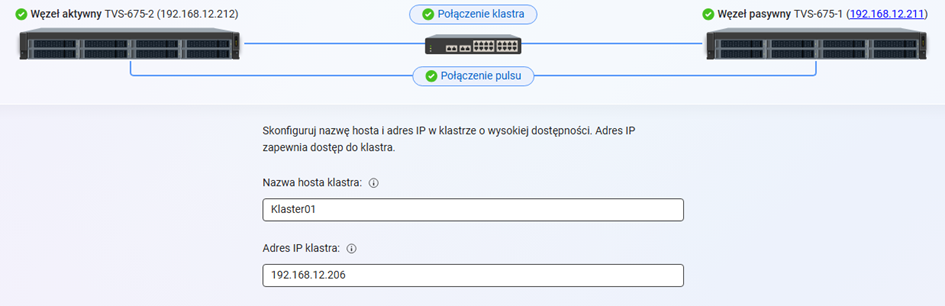 Wprowadzanie nazwy klastra